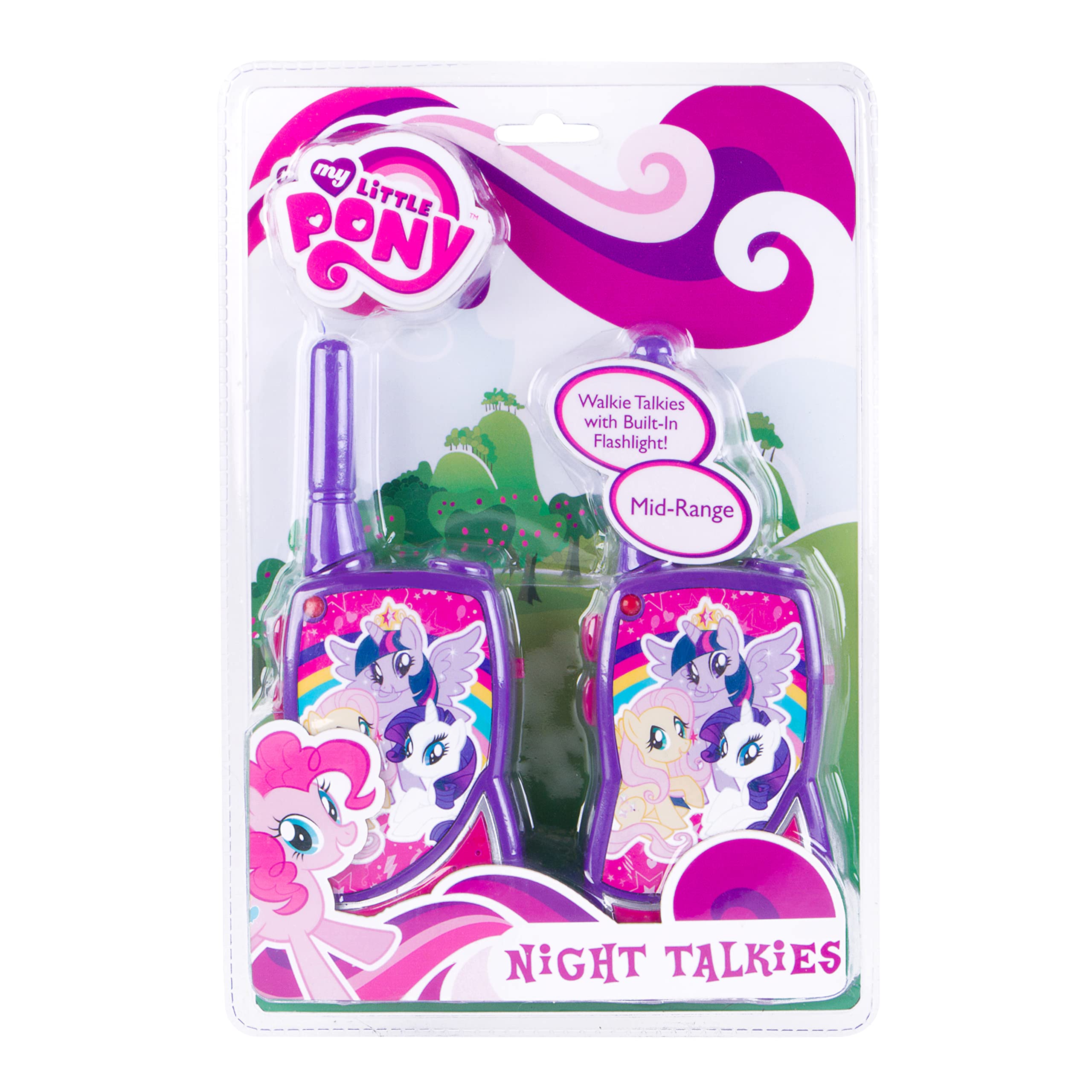 My Little Pony Night Action Molded Walkie Talkies for Kids WT2